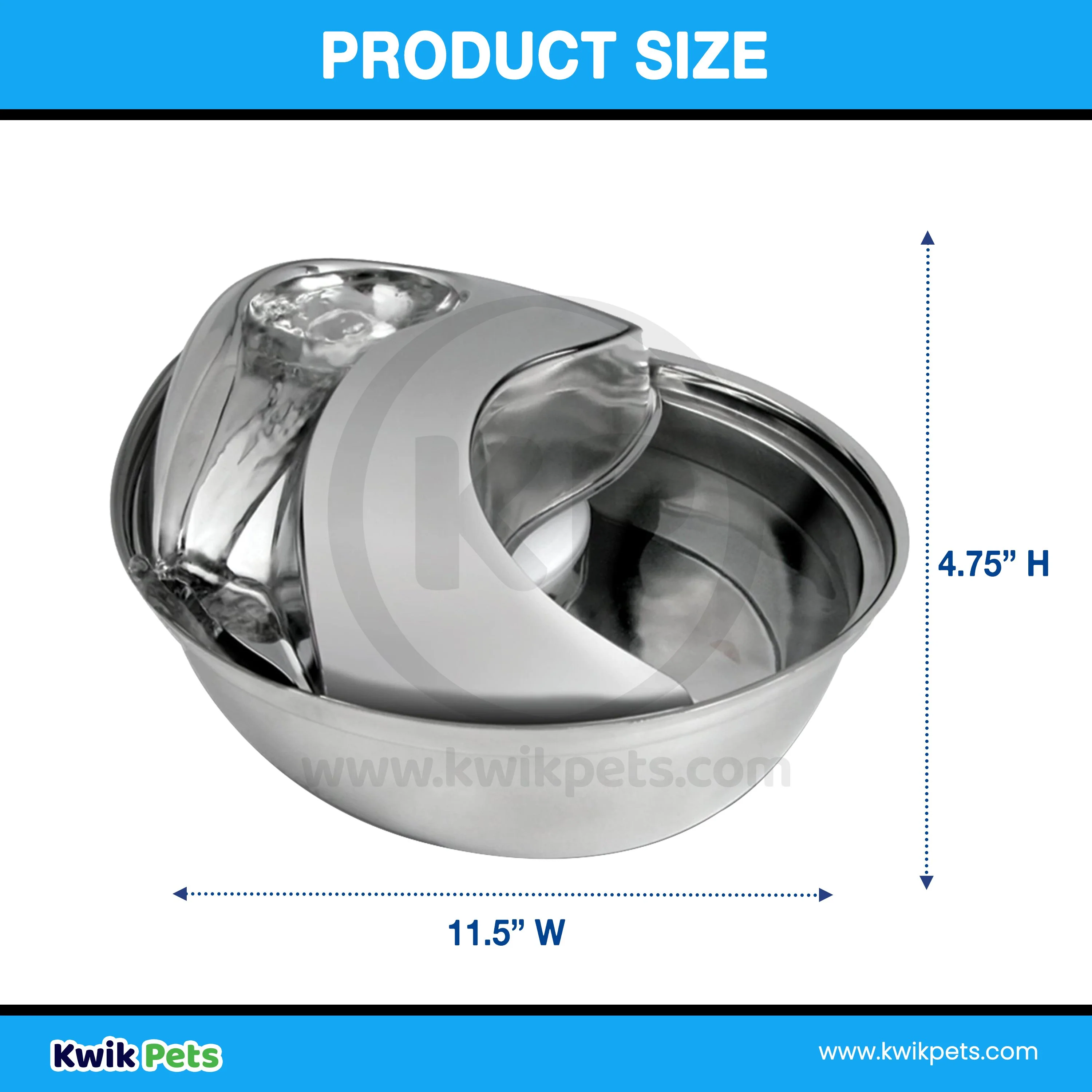 Pioneer Pet Raindrop Stainless Steel Dog & Cat Drinking Fountain 60-oz - Image 6