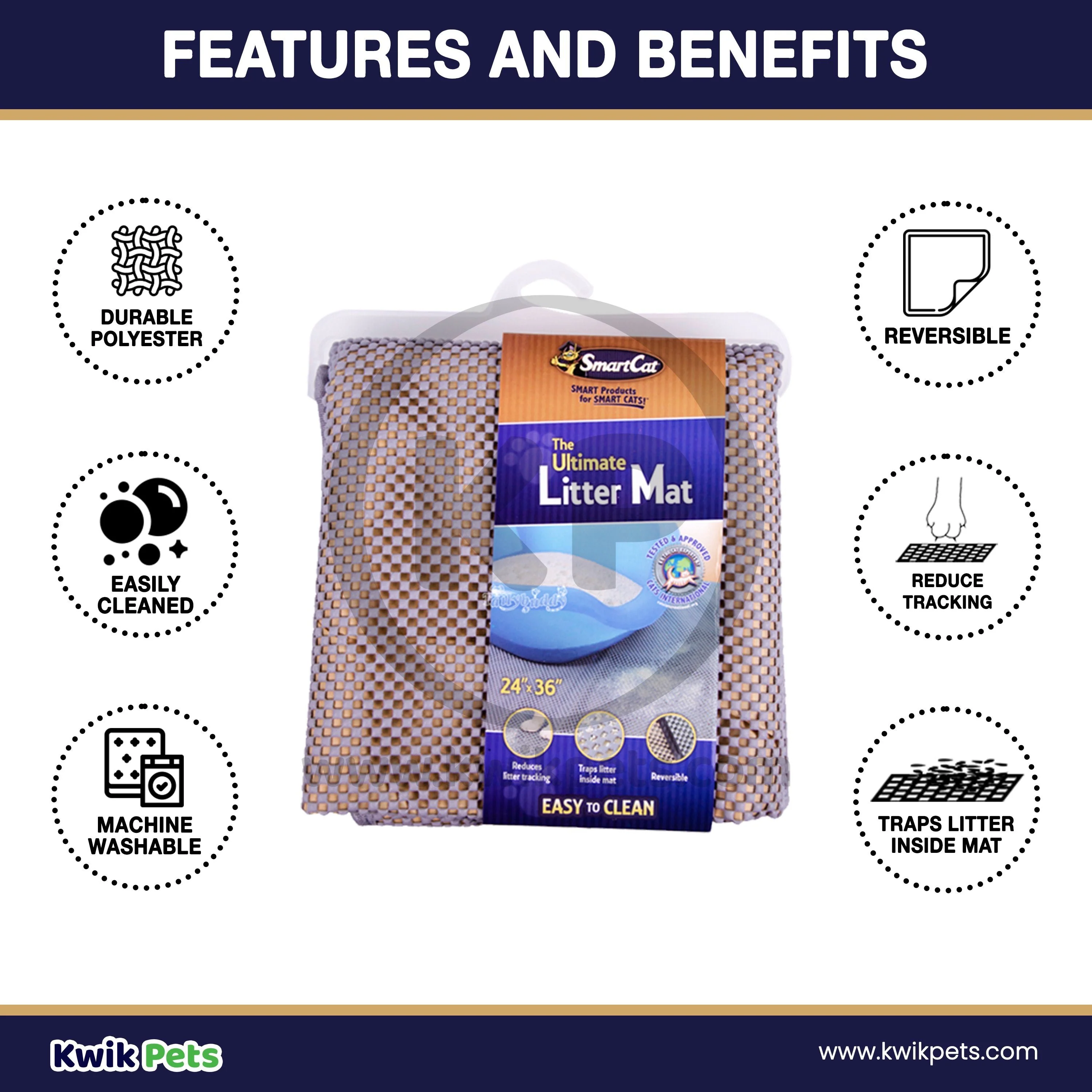 Pioneer Pet SmartCat The Ultimate Cat Litter Mat 24" x 36" - Image 5
