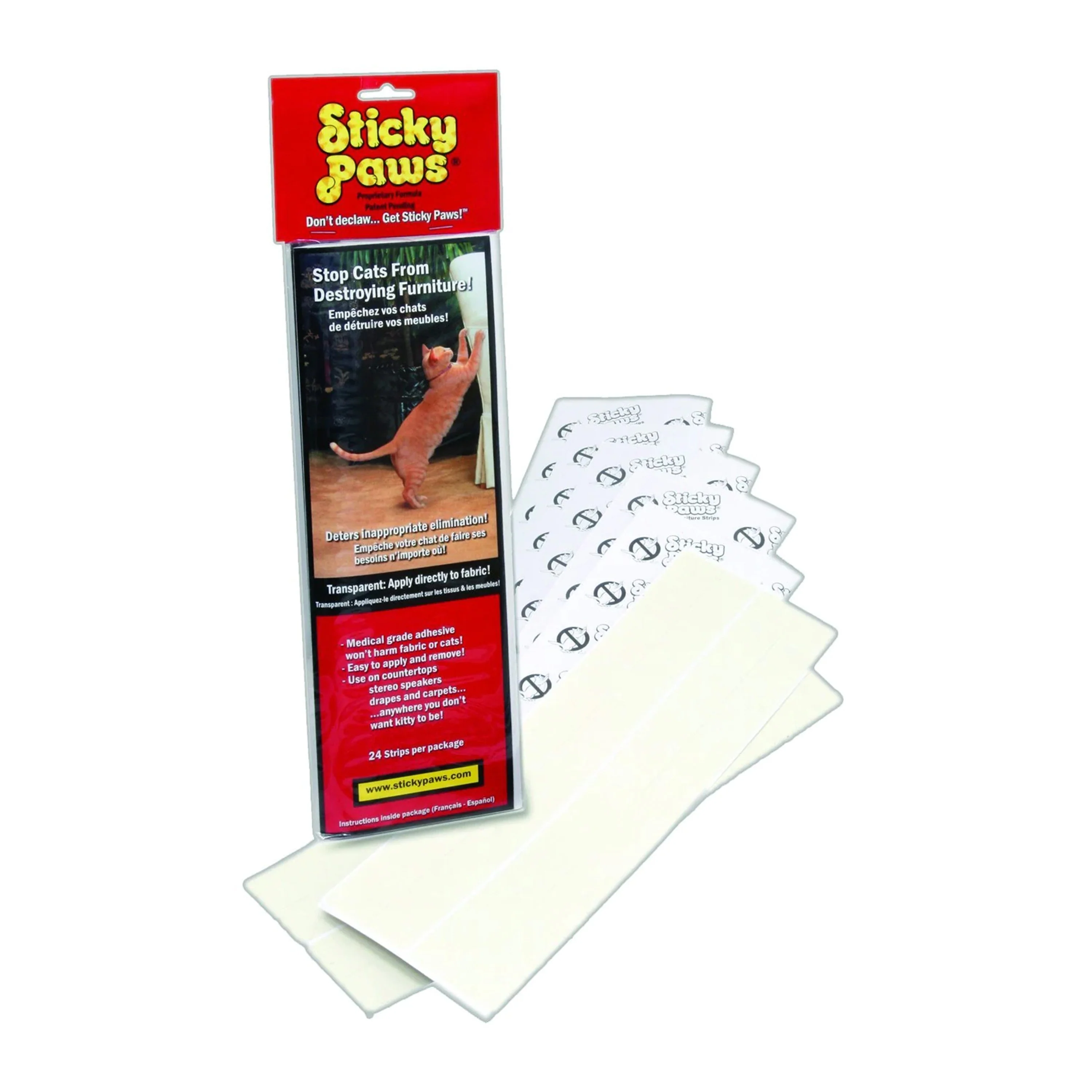 Pioneer Pet Sticky Paws Strips for Cats 24 Count - Image 3