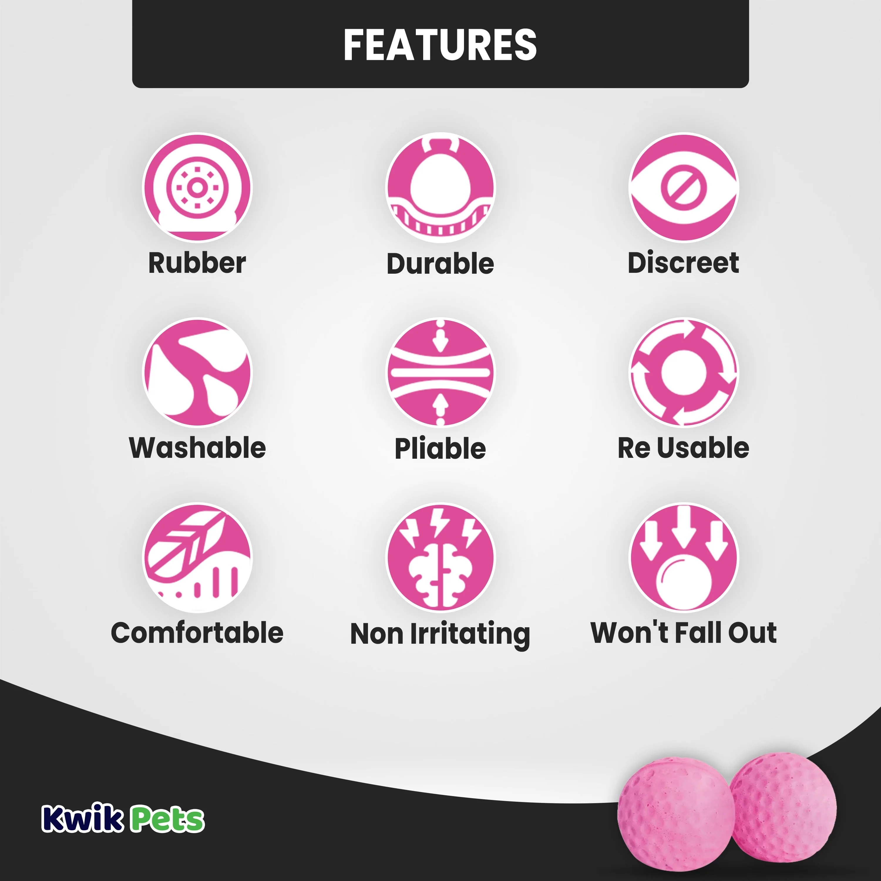 Equine Healthcare International Pony Pomms Horse Ear Plugs Pink 2 Count - Image 3