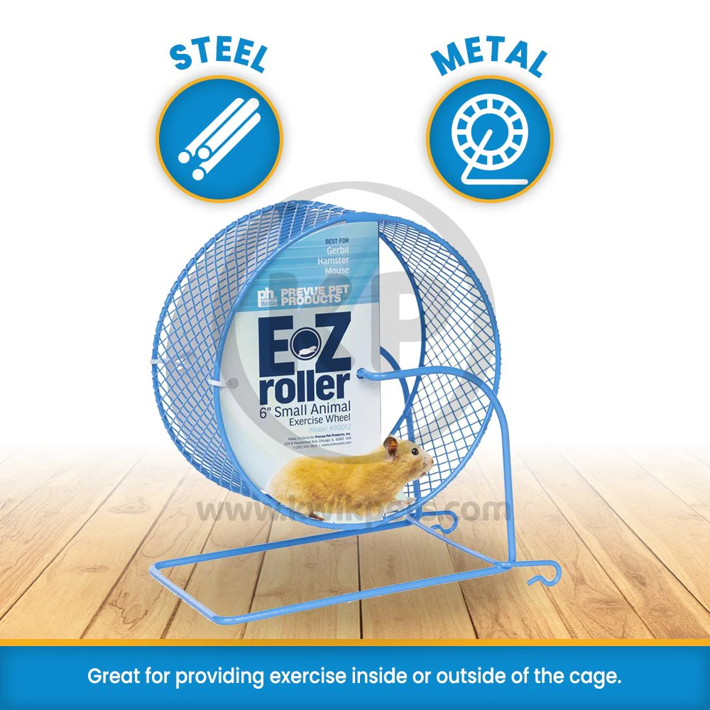 Prevue Pet Products E-Z Roller Exercise Wheel for Gerbil, Dwarf Hamster & Mouse 6-in - Image 2
