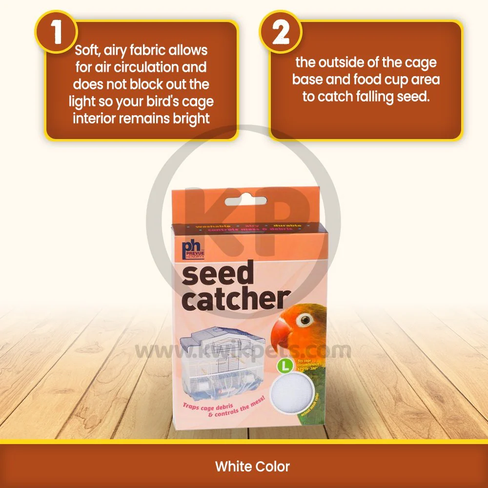 Prevue Pet Products Mesh Bird Seed Catcher White Large - Image 3