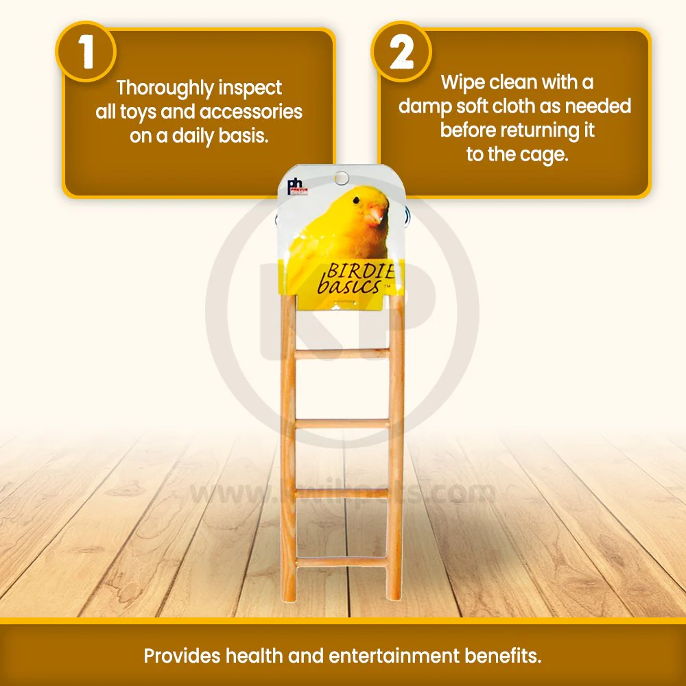Prevue Pet Products 5-Rung Wood Ladder for Birds 2.88 in X 8 in - Image 2