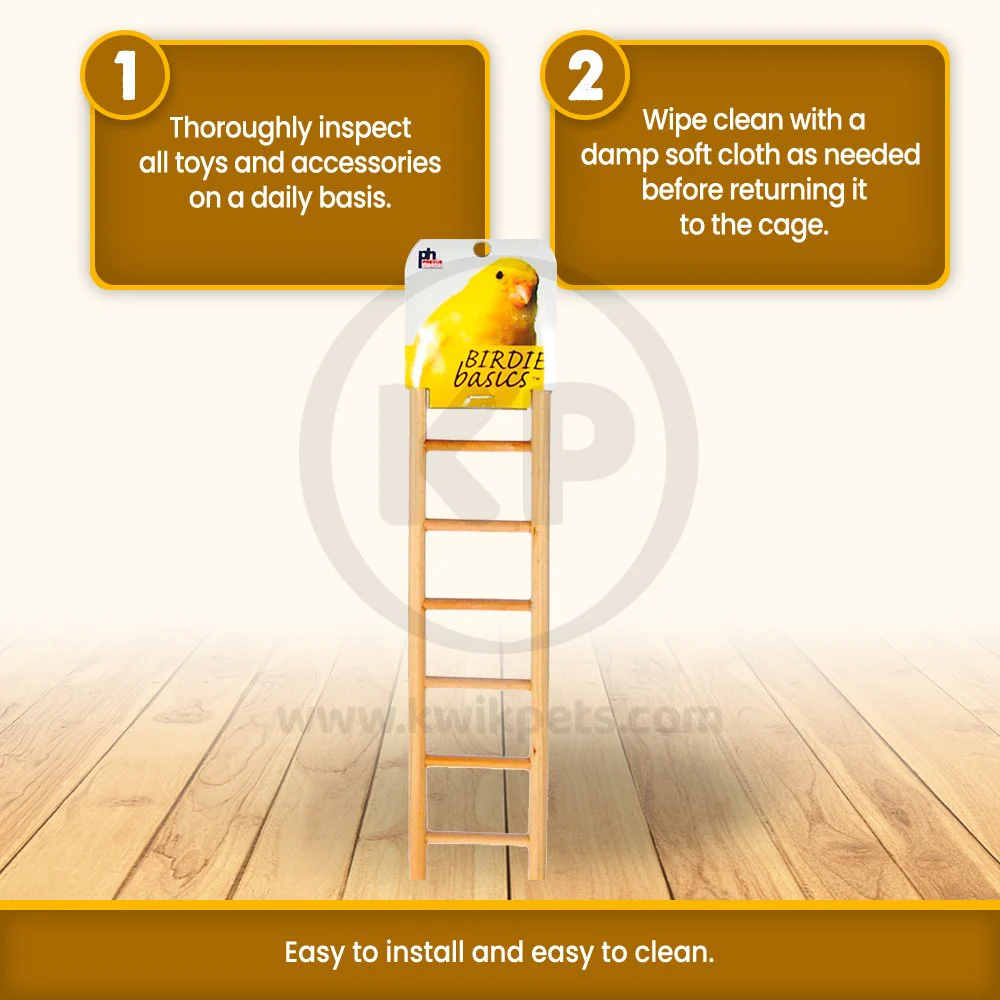 Prevue Pet Products 7-Rung Wood Ladder for Birds 2.88 in X 11.13 in - Image 3