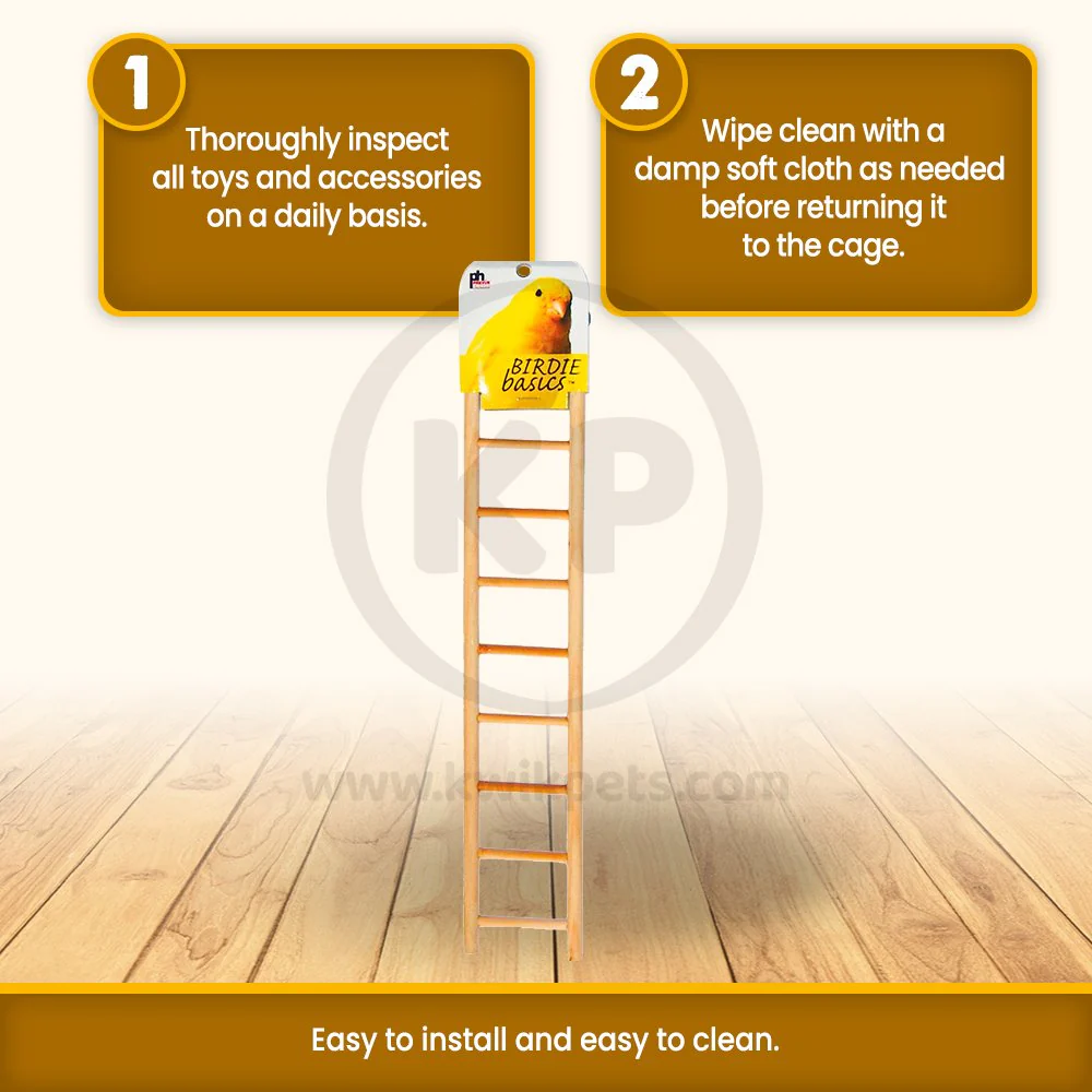 Prevue Pet Products 9-Rung Wood Ladder for Birds 2.88 in X 14 in - Image 3