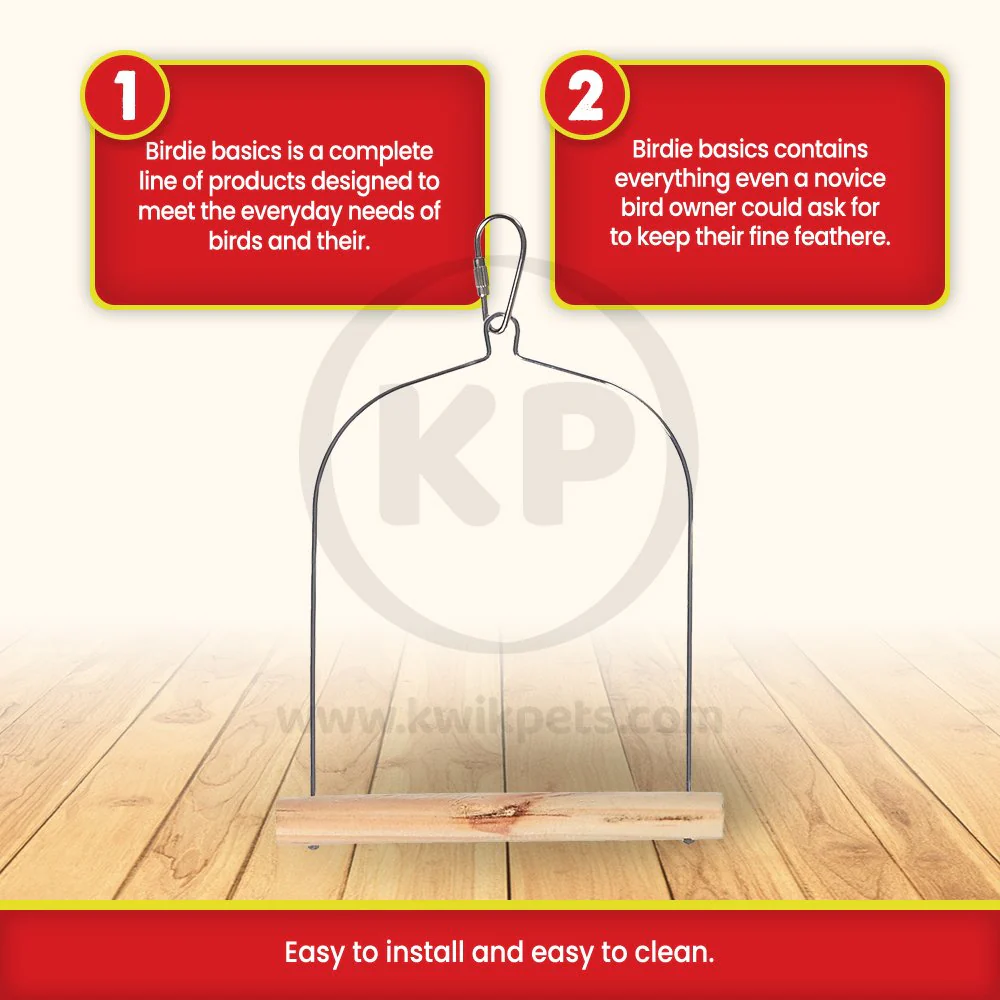 Prevue Pet Products Birdie Basics Wood Swing 5 in X 7 in - Image 3