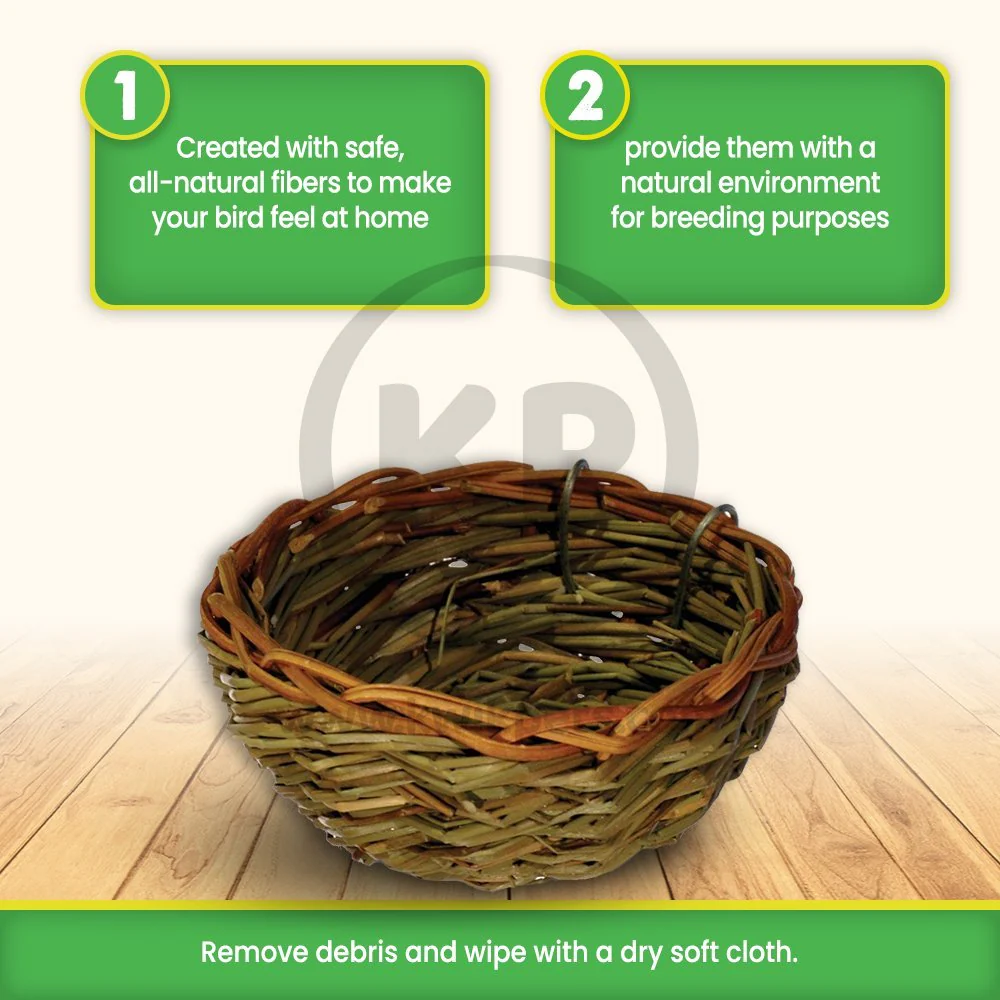 Prevue Pet Products Canary Twig Grass & Bamboo Nest 4.5 in X 2.75 in - Image 3