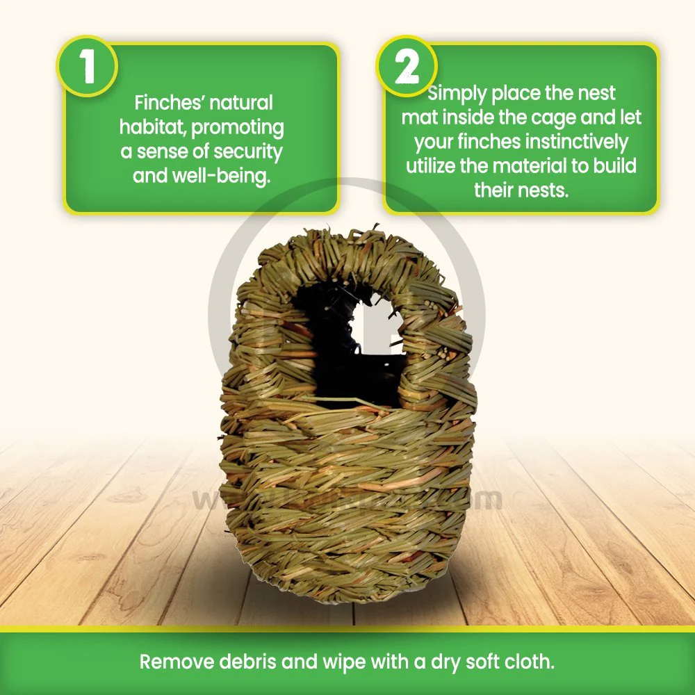 Prevue Pet Products Finch Twig Covered Grass & Bamboo Nest 3.25 in X 3.5 in - Image 3