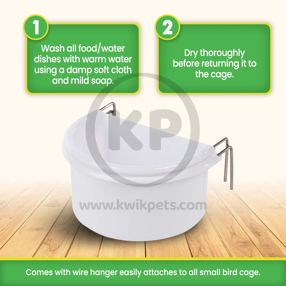 Prevue Pet Products Hanging Half-Round Bird Cage Cup Assorted Small - Image 3