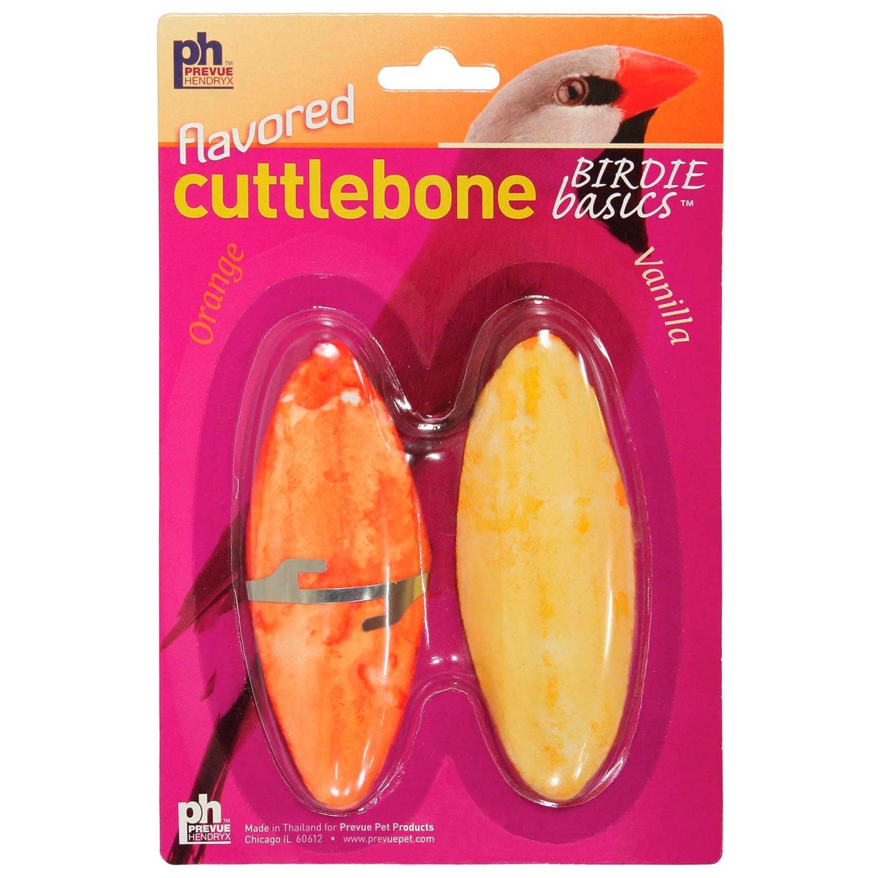 Prevue Pet Products Orange & Vanilla Flavored Cuttlebone for Birds 4-in 2 Count
