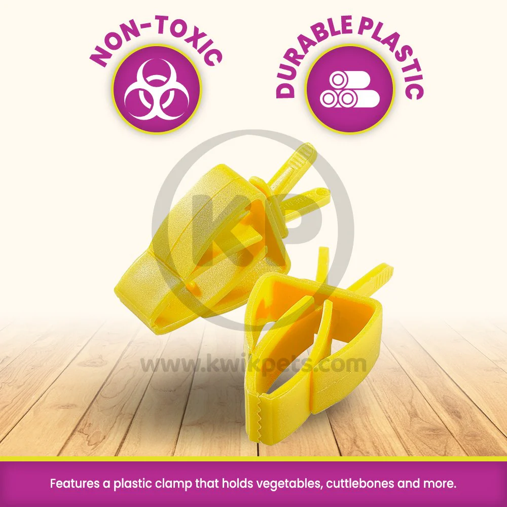 Prevue Pet Products Treat Clips for Birds Yellow 2 Count - Image 2