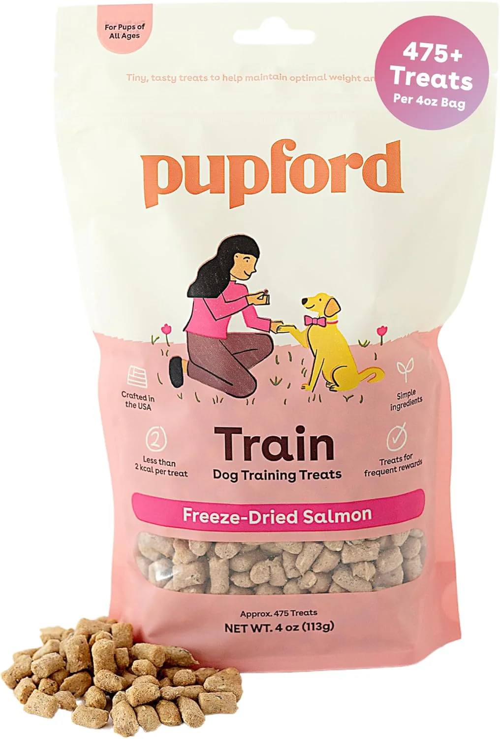 Pupford Freeze-Dried Salmon Training Dog Treats 4-oz