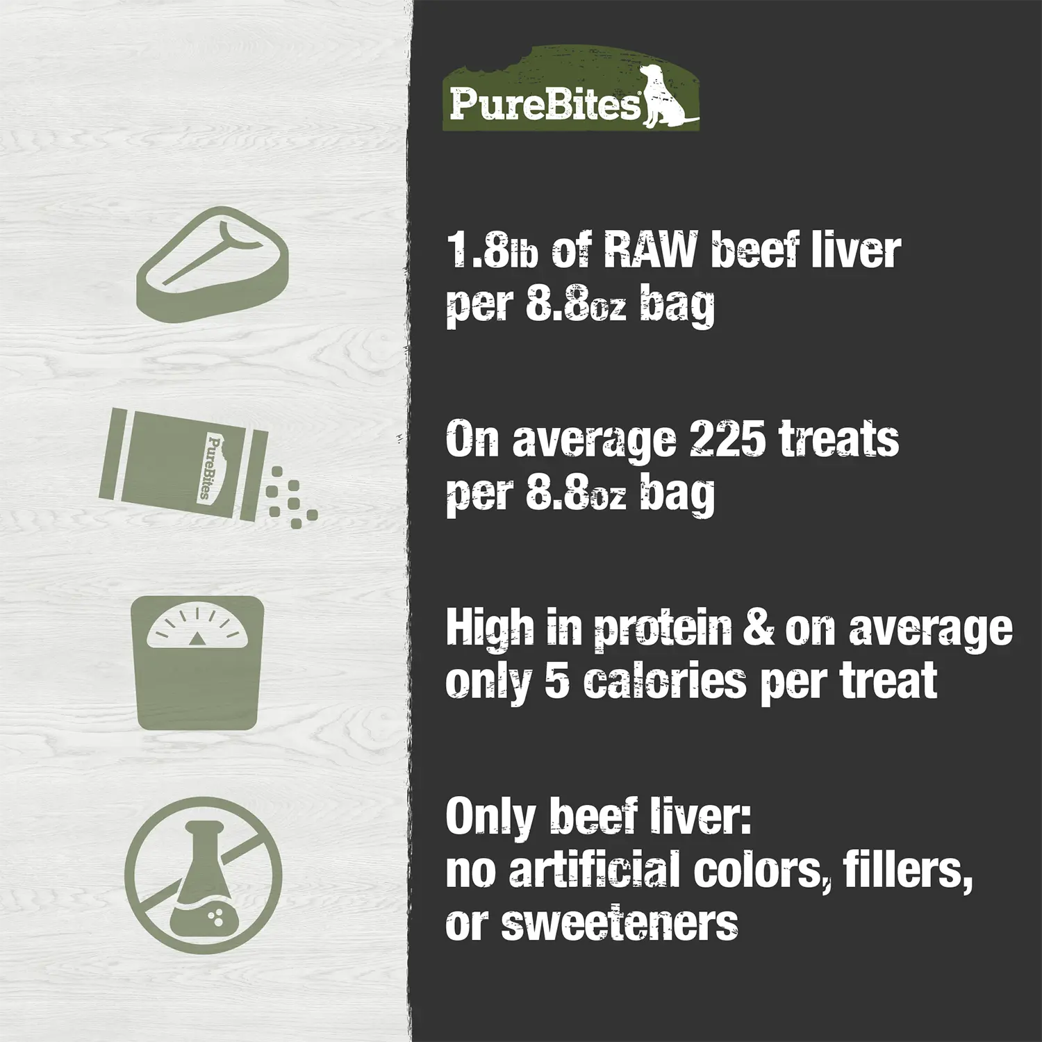 PureBites Beef Liver Freeze-Dried Dog Treats 8.8-oz - Image 4