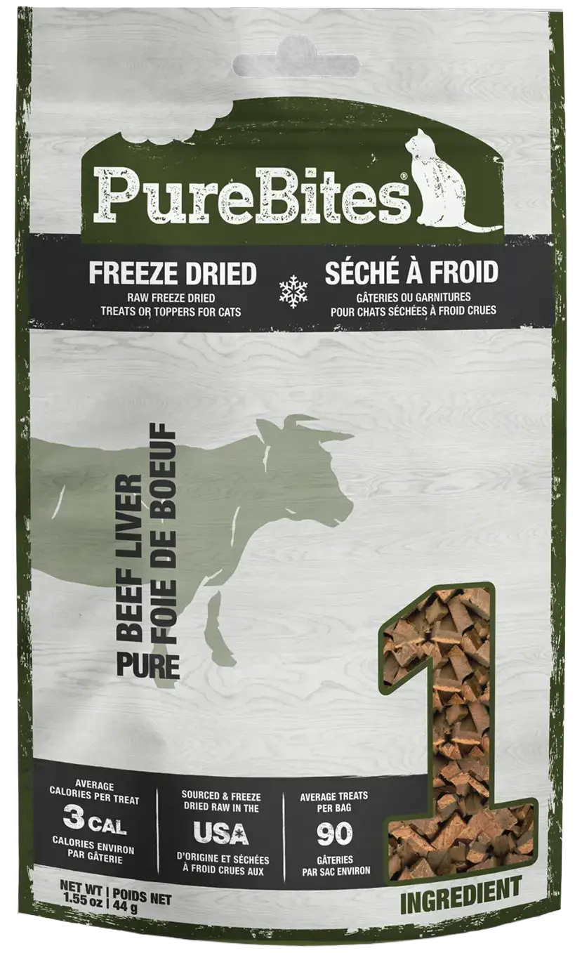PureBites Beef Liver Freeze-Dried Cat Treats 1.55-oz