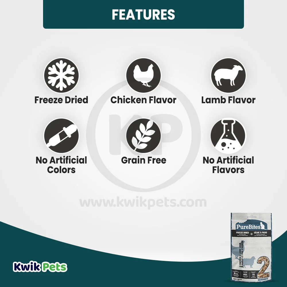 PureBites Chicken & Lamb Freeze-Dried Cat Treats 0.98-oz - Image 3