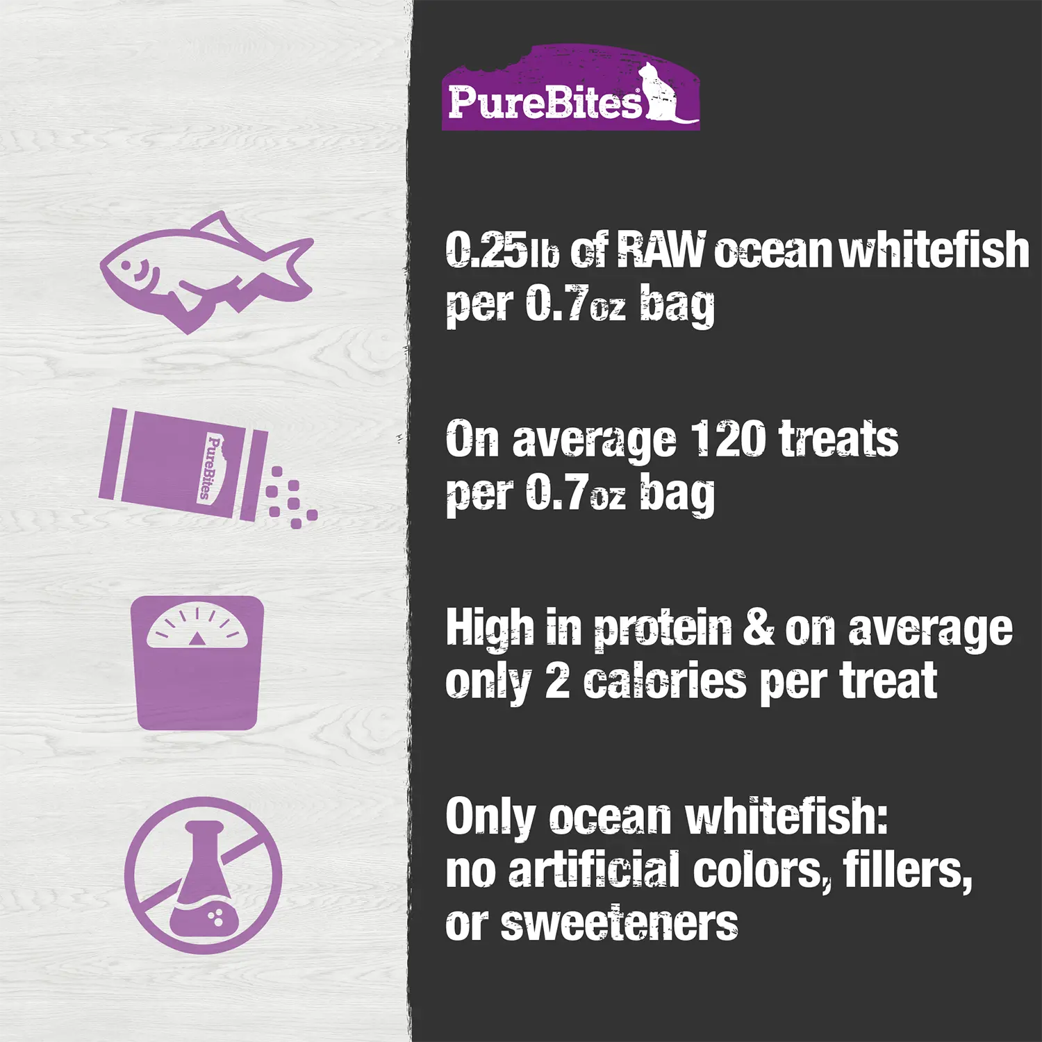 PureBites Whitefish Freeze-Dried Cat Treats 0.7-oz - Image 4