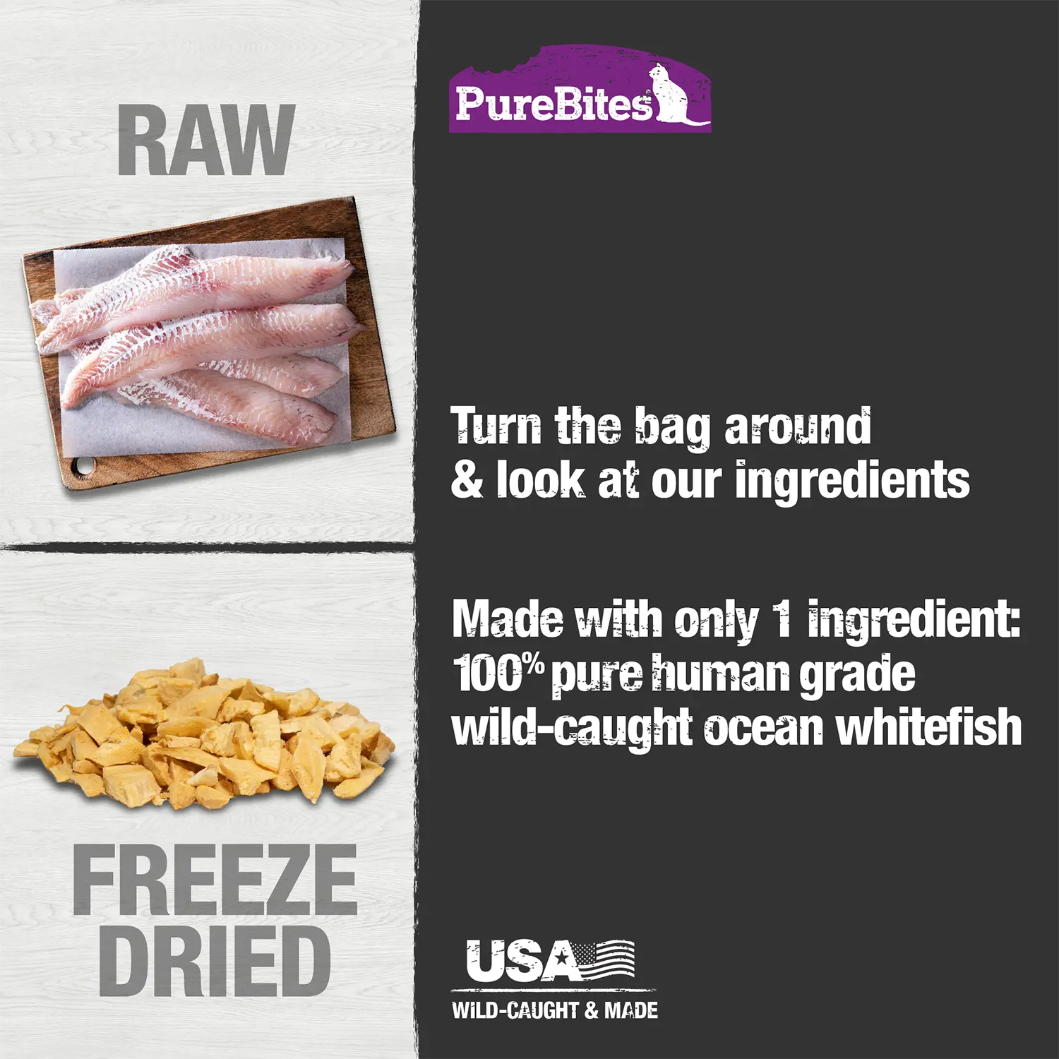 PureBites Whitefish Freeze-Dried Cat Treats 0.7-oz - Image 5