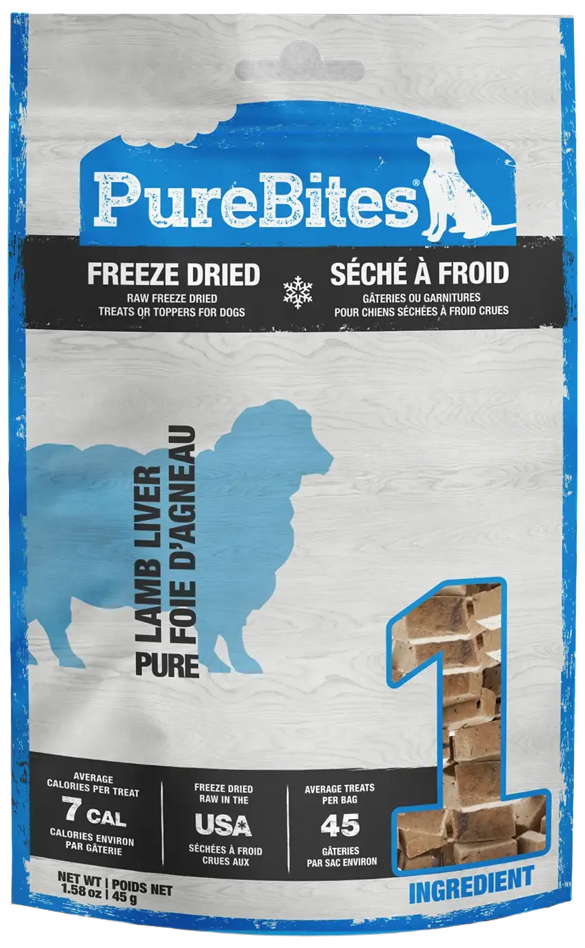 PureBites Lamb Liver Freeze-Dried Dog Treats 1.58-oz