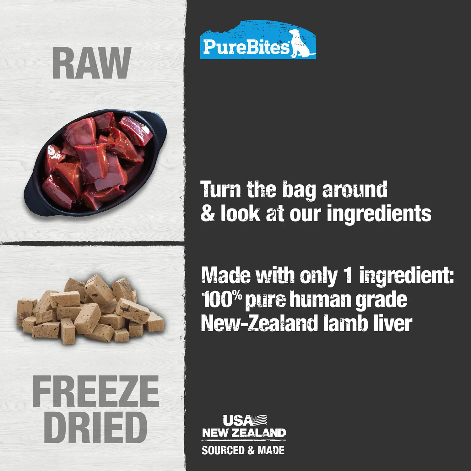 PureBites Lamb Liver Freeze Dried Dog Treats 3.35-oz - Image 5