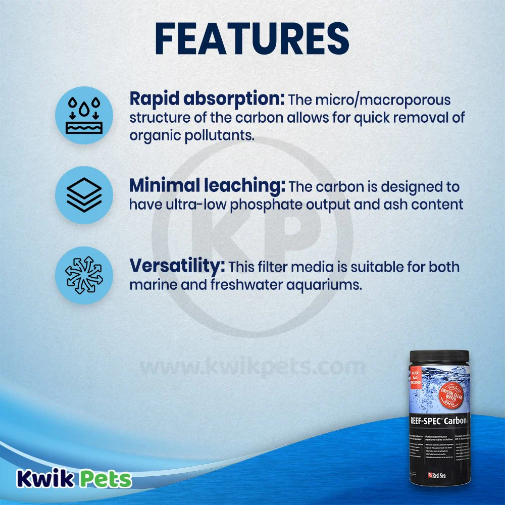 Red Sea REEF-SPEC Carbon Filter Media for Aquarium 1000 ml - Image 2