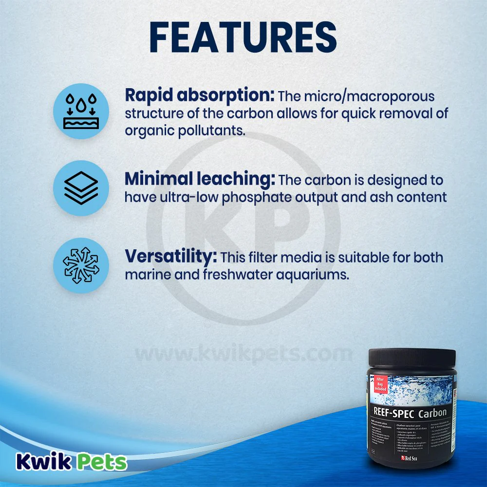 Red Sea REEF-SPEC Carbon Filter Media for Aquarium 500 ml - Image 2