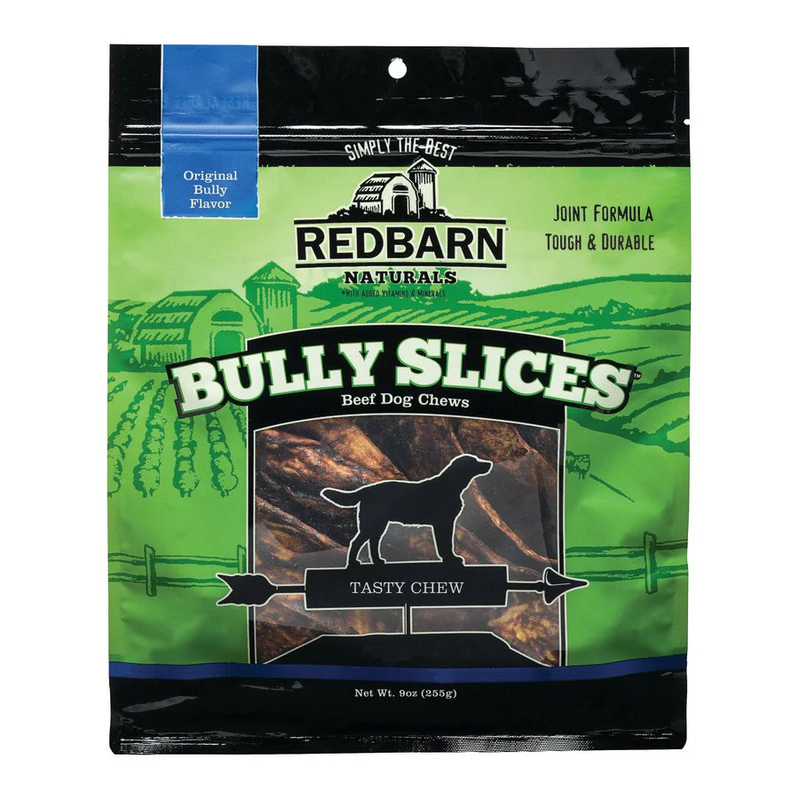 Redbarn Bully Slices Dog Chew Treats Original Bully 9-oz