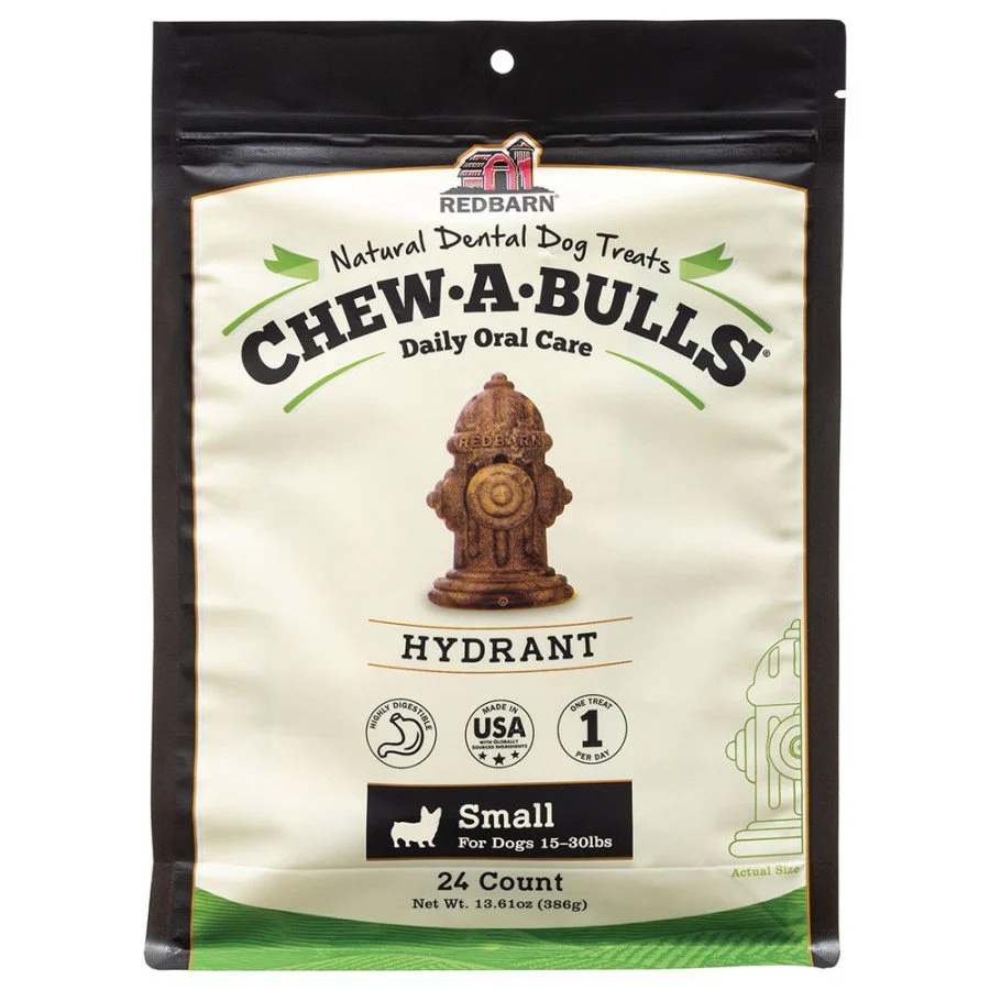 Redbarn Chew-A-Bull Hydrant Dog Dental Treats Small 24 Count 13.61-oz
