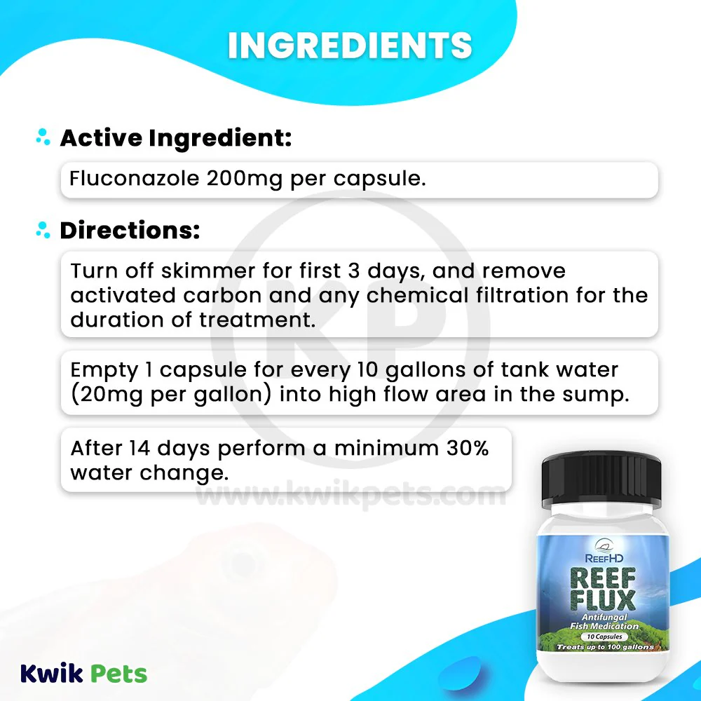 ReefHD Reef Flux Antifungal Fish Medication 10 Capsules - Image 3
