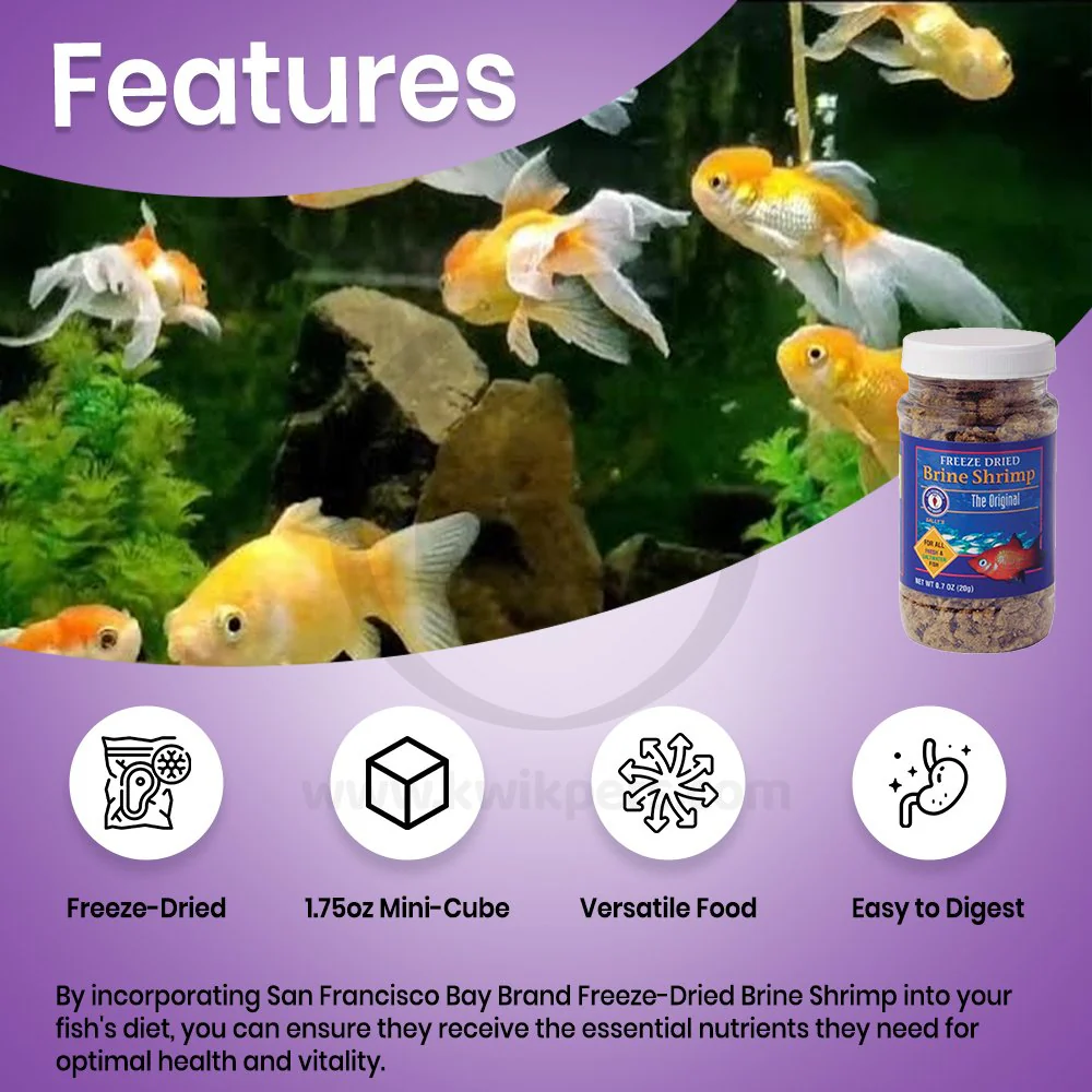 San Francisco Bay Brand Brine Shrimp Freeze-Dried Fish Food 0.7-oz - Image 2