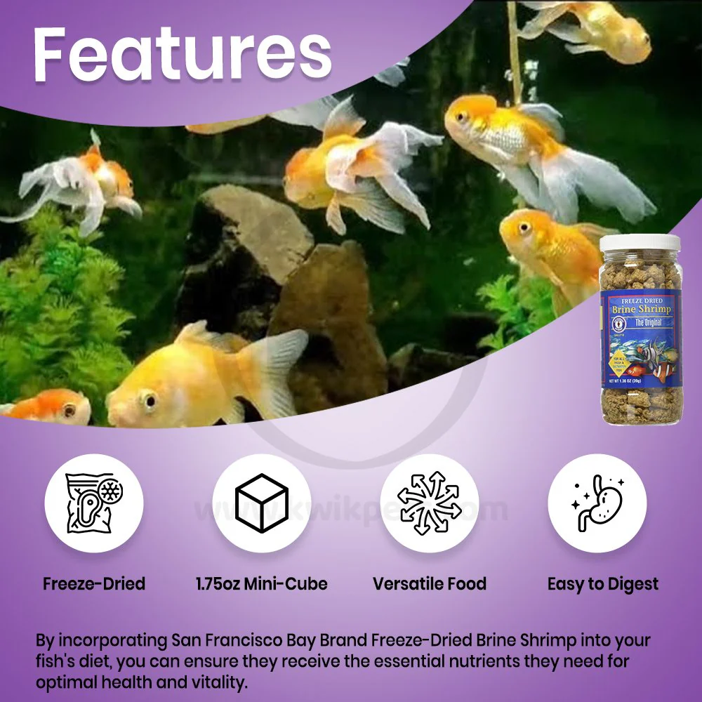 San Francisco Bay Brand Brine Shrimp Freeze-Dried Fish Food 1.36-oz - Image 2