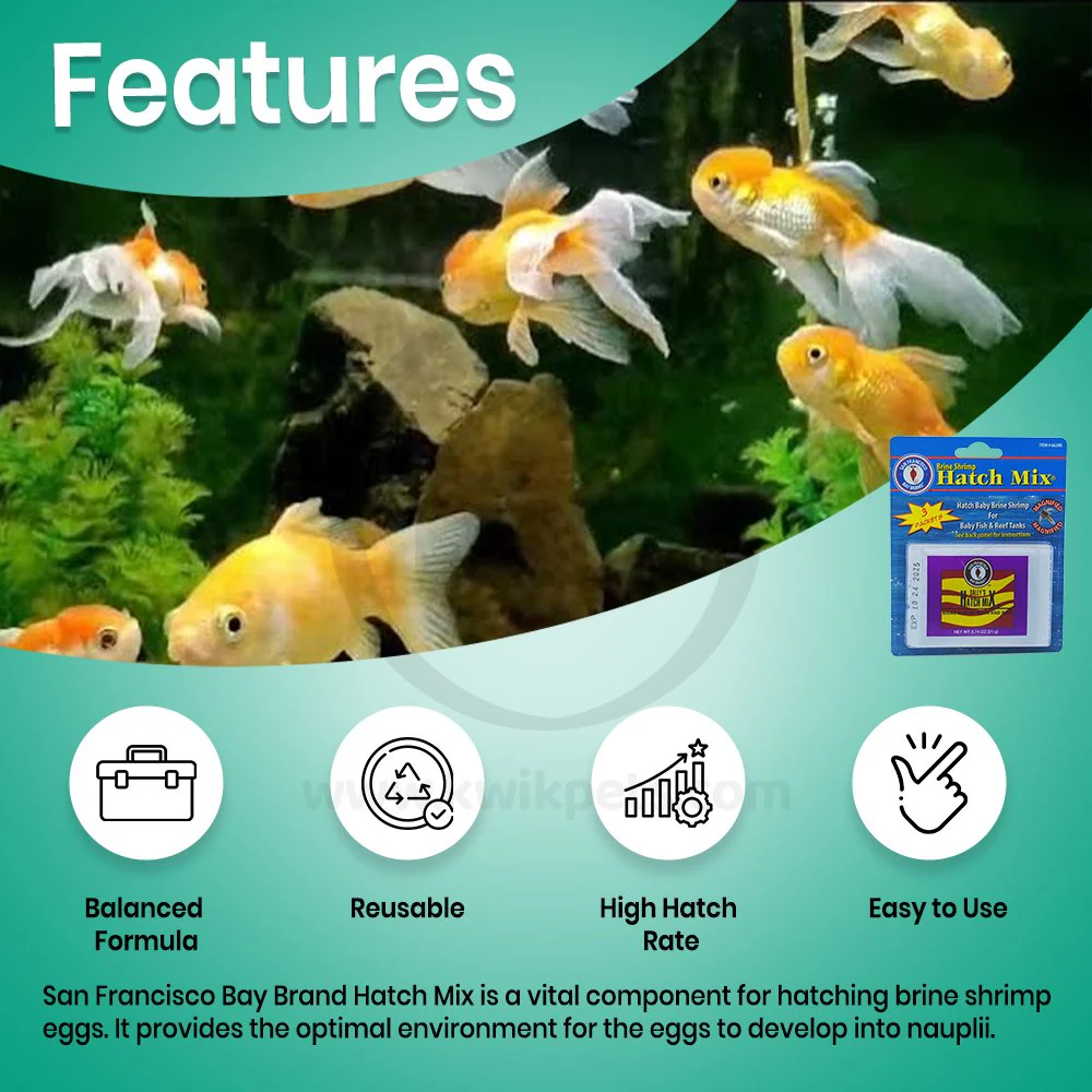 San Francisco Bay Brand Brine Shrimp Hatch Mix Fish Food 0.74-oz 3 Count - Image 3