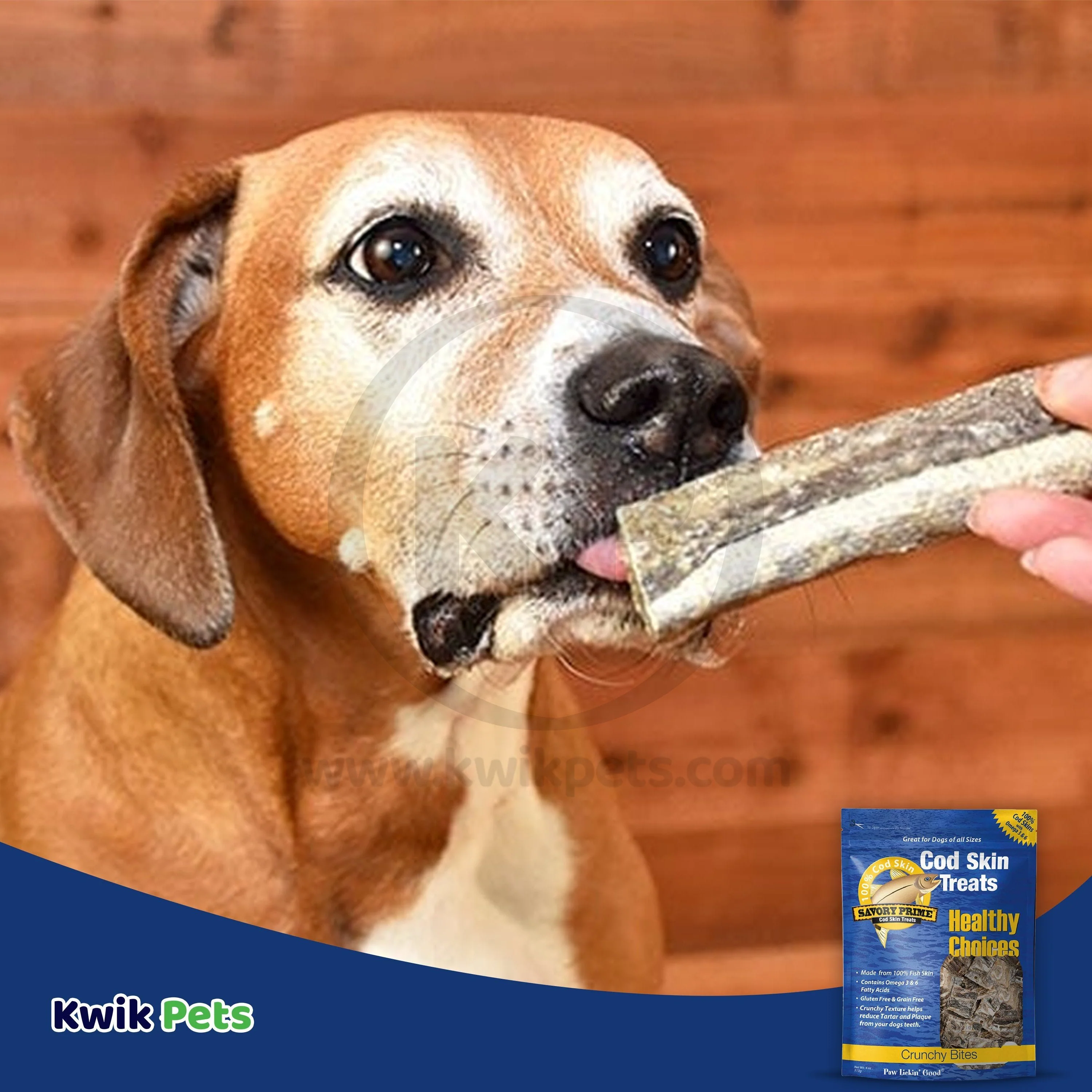 Savory Prime Cod Skin Crunchy Bites Dog Treats 4-oz - Image 8