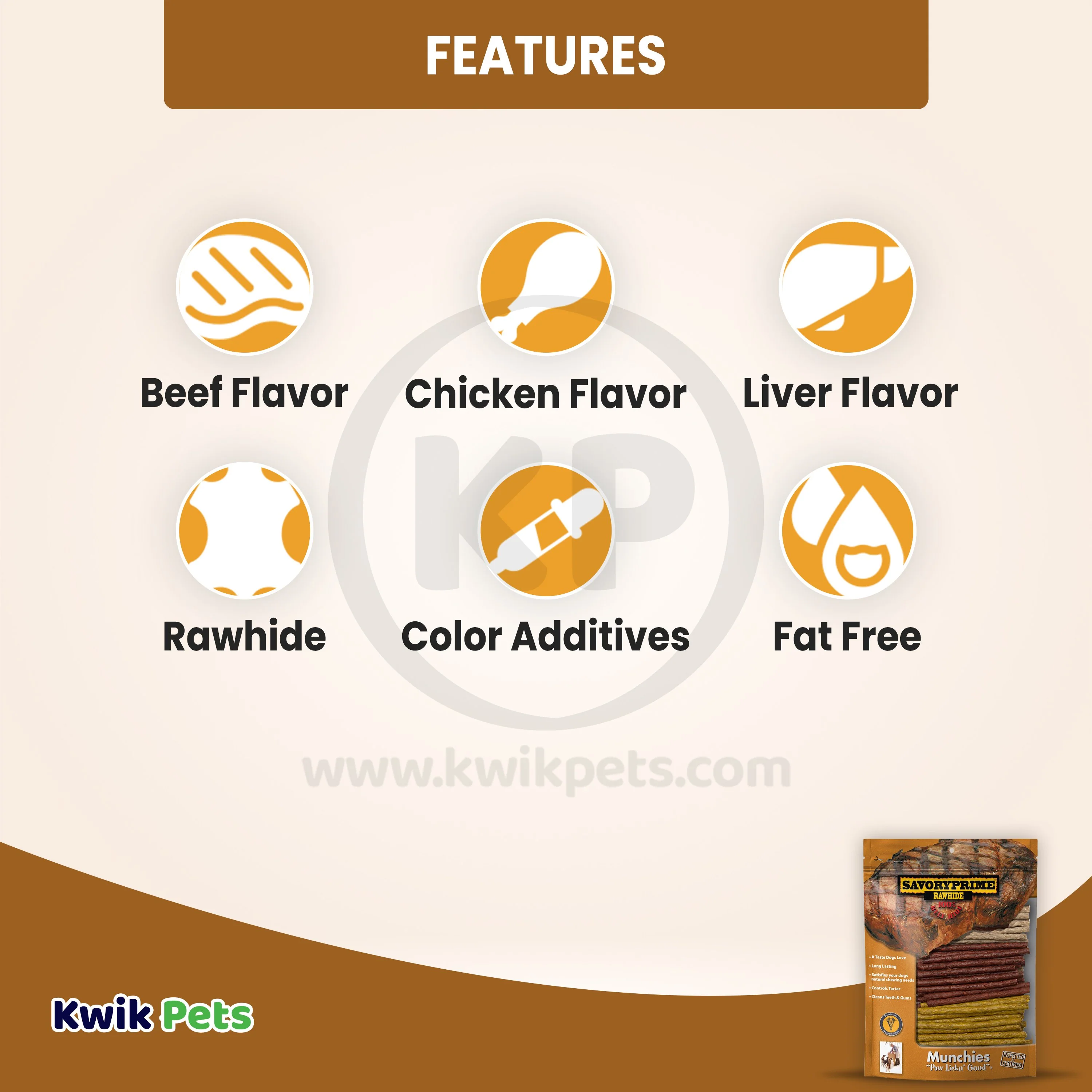 Savory Prime Munchie Sticks Dog Treats Beef, Chicken & Liver 5 inches 100 Count - Image 3