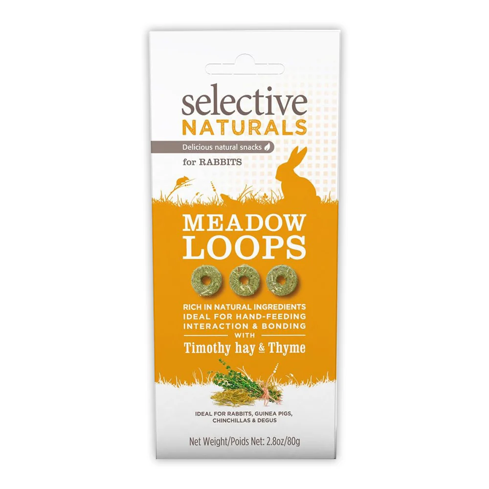 Science Selective Meadow Loops with Timothy Hay & Thyme Rabbit Treats 2.8-oz