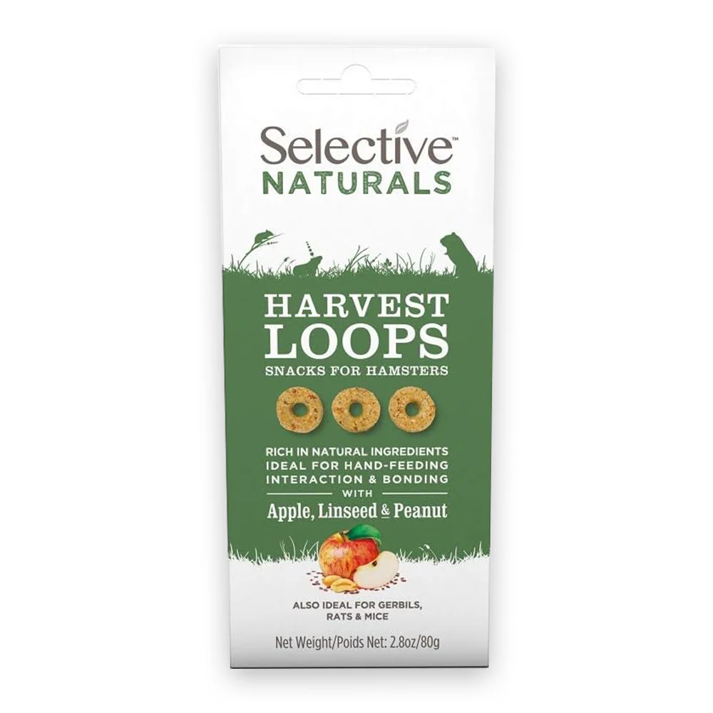 Science Selective Naturals Harvest Loops with Apple Linseed & Peanut Hamster Treats 2.8-oz