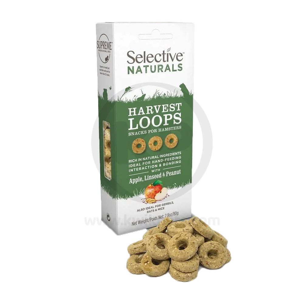 Science Selective Naturals Harvest Loops with Apple Linseed & Peanut Hamster Treats 2.8-oz - Image 3