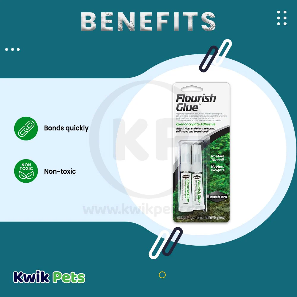 Seachem Flourish Glue Cyanoacrylate Adhesive Clear 0.14-oz Tubes 2 Count - Image 4