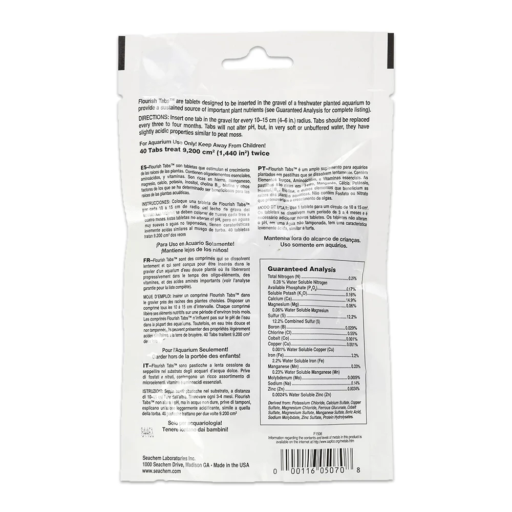 Seachem Flourish Tabs Plant Supplement 40 Count 2.8-oz - Image 2
