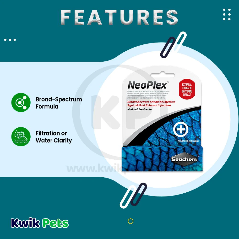 Seachem NeoPlex Broad Spectrum Antibiotic 0.35-oz - Image 2