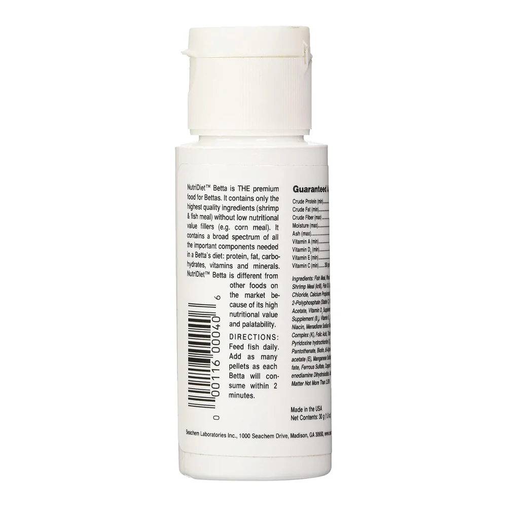 Seachem NutriDiet Betta with Probiotics Fish Food 1-oz - Image 2
