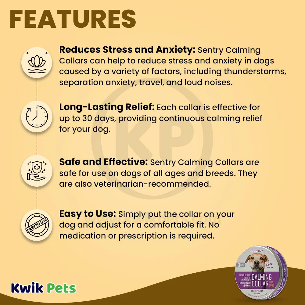 Sentry Calming Collar for Dogs Up To 23-in Neck 3 Count - Image 3
