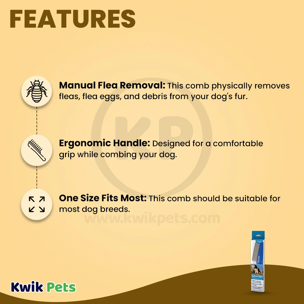 Sentry Flea Comb for Dog One Size - Image 2