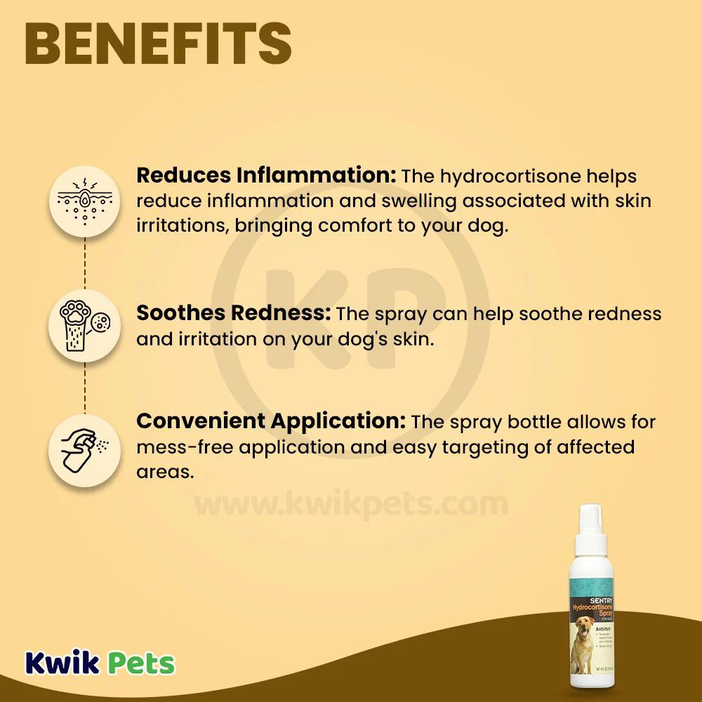 Sentry Hydrocortisone Spray for Dogs 4-oz - Image 4