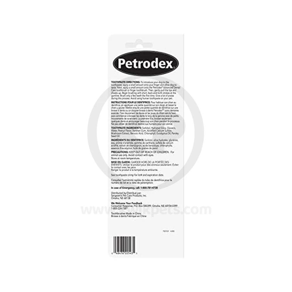 Sentry Petrodex Natural Dental Care Kit for Dogs Peanut Butter Flavor 2.5-oz - Image 2