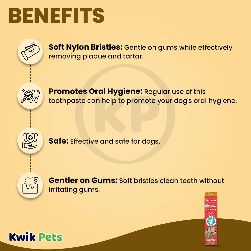 Sentry Petrodex Natural Toothpaste for Dogs Peanut Butter Flavor 2.5-oz - Image 3