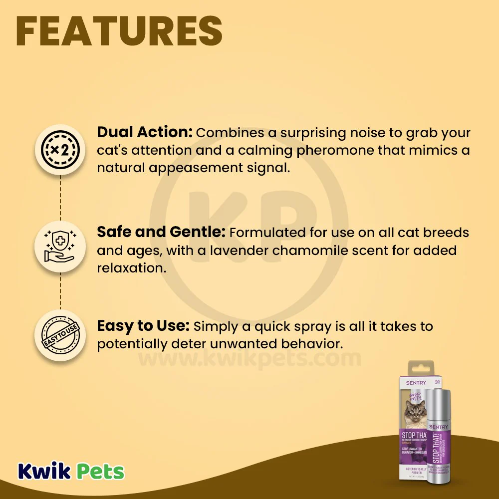 Sentry Stop That! Behavior Correction Cat Spray 1-oz - Image 3