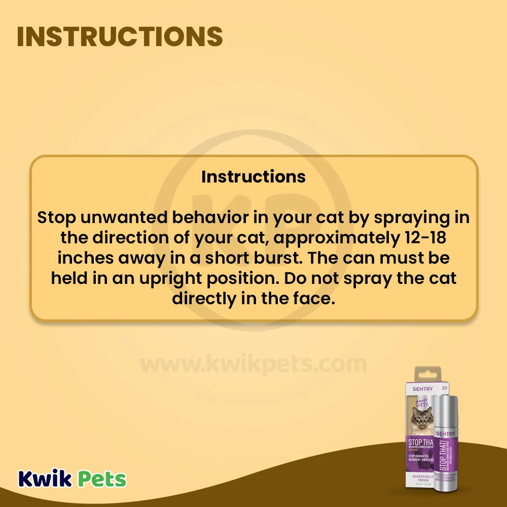 Sentry Stop That! Behavior Correction Cat Spray 1-oz - Image 5