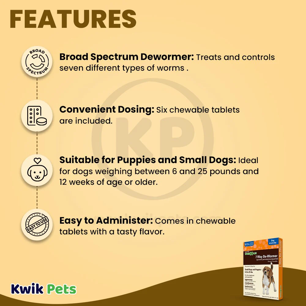 Sentry Worm X Plus 7 Way De-Wormer for Small Dogs 6 Count - Image 3