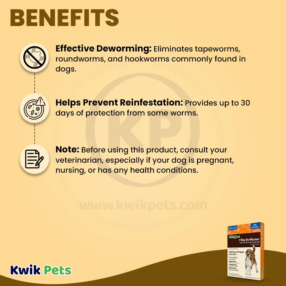 Sentry Worm X Plus 7 Way De-Wormer for Small Dogs 6 Count - Image 4