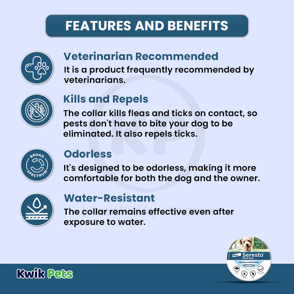 Elanco Seresto Flea & Tick Treatment & Prevention Collar for Small Dogs Under 18 lbs - Image 3